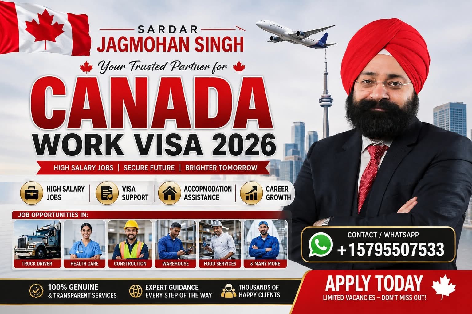 Sardaar Jagmohan Singh - Your Trusted Partner for Canada Work Visa 2026